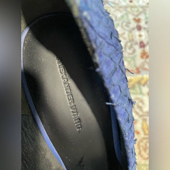 ALEXANDER Wang Aida Fish Scale Platform Heels-Blue - Picture 5 of 8